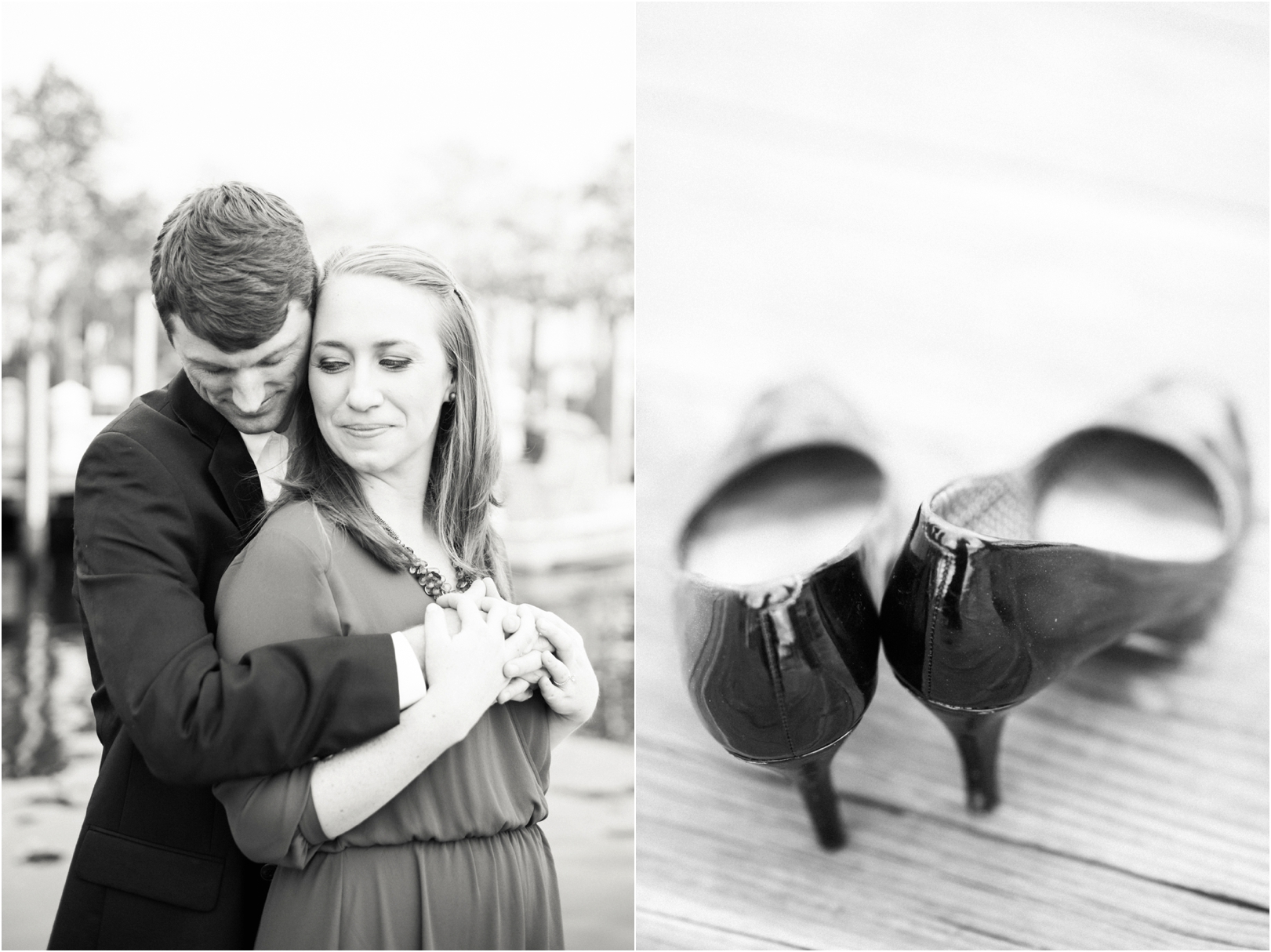 Downtown Annapolis Docks engagement session on the water fall