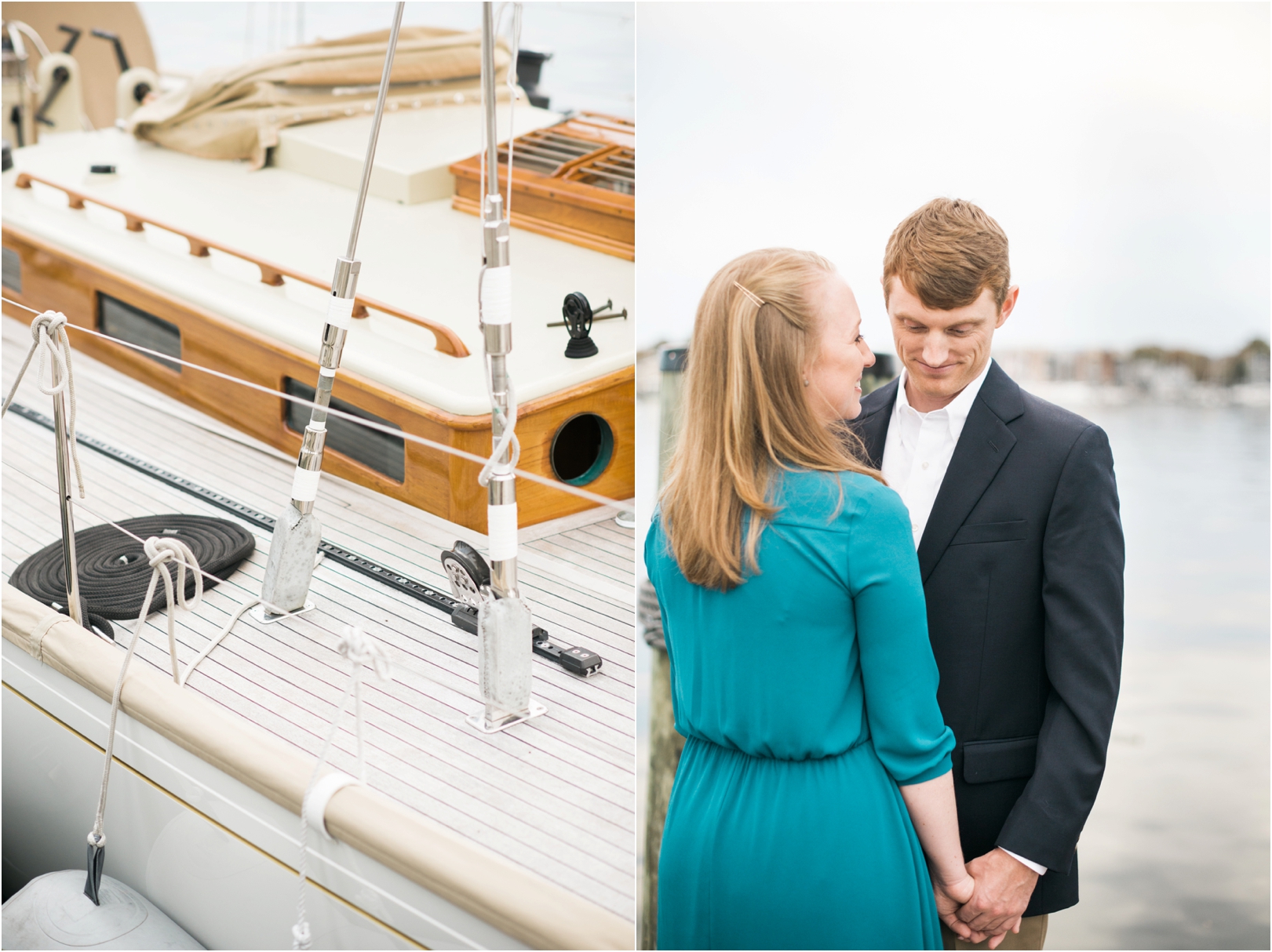 Downtown Annapolis Docks engagement session on the water 