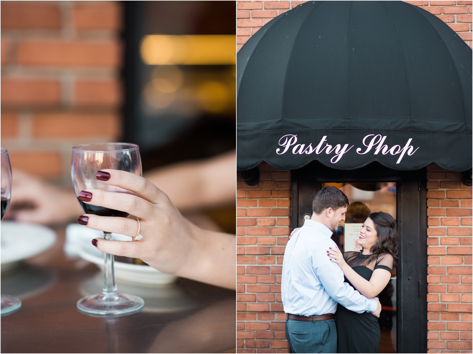 cafe themed engagement pictures in baltimore 