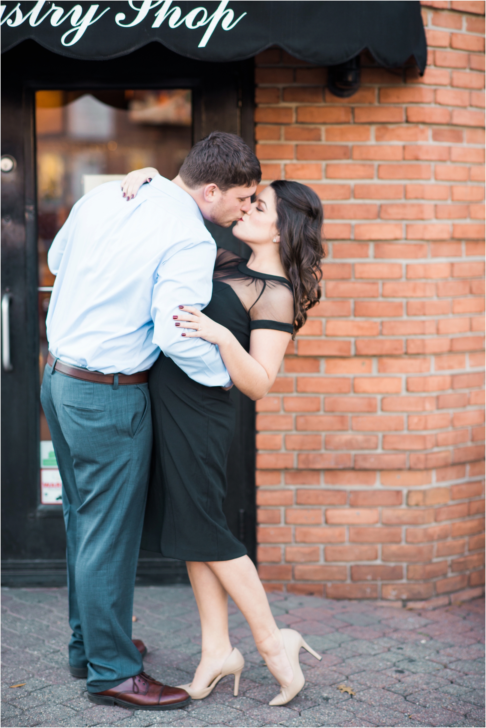 Italian cafe themed engagement pictures in baltimore 