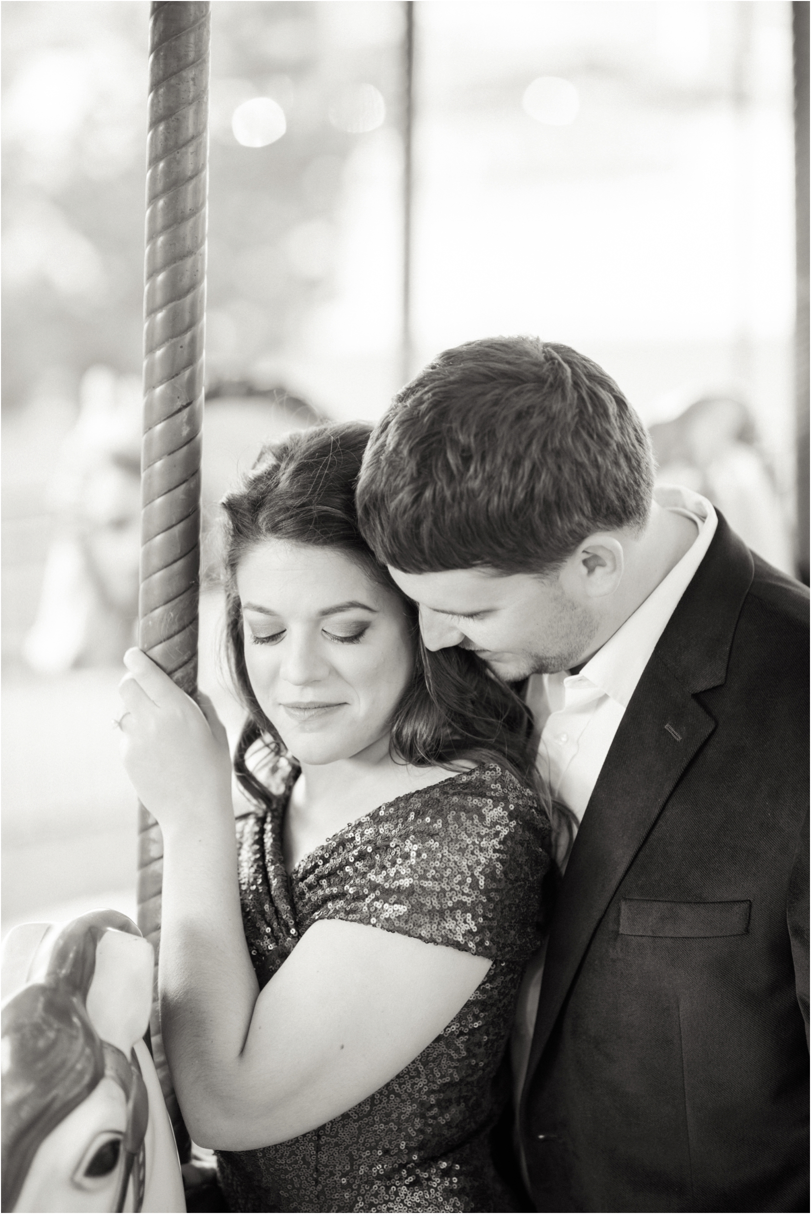 carousel themed engagement session 