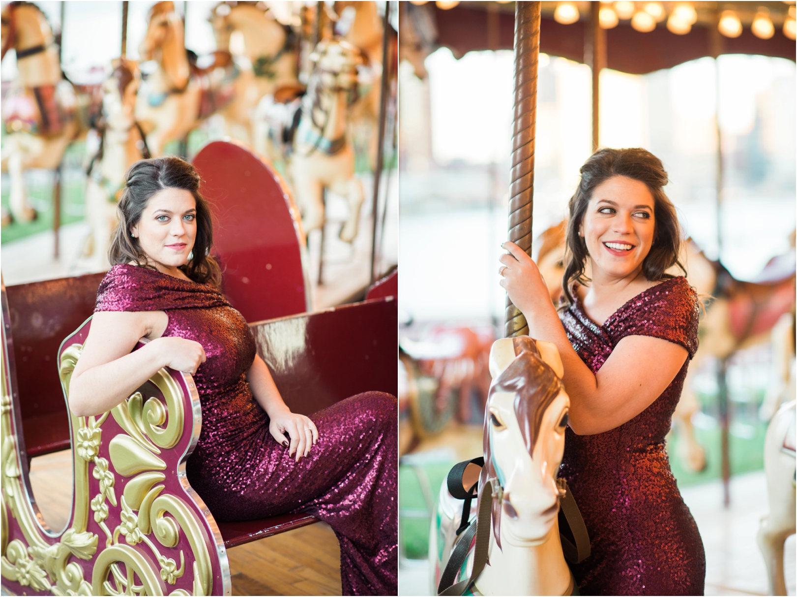carnival themed engagement session 
