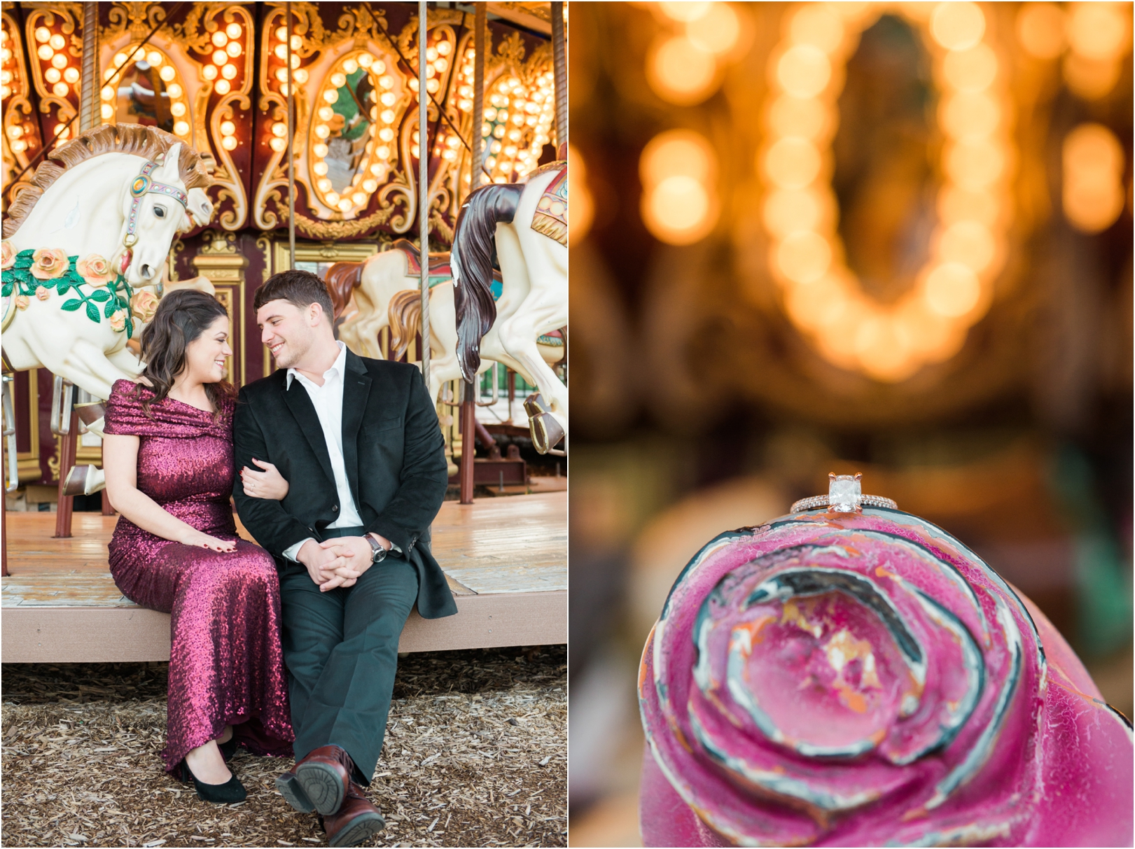 carnival themed engagement session in Baltimore 