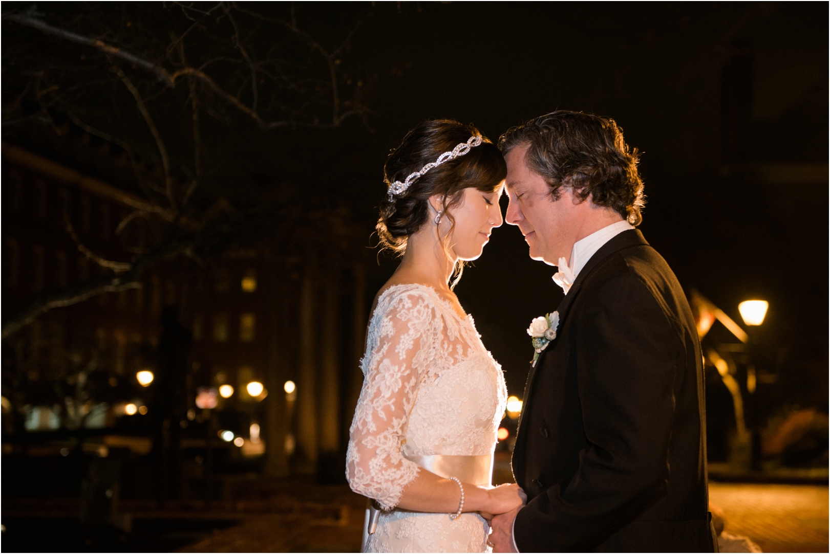 night bride and groom portraits Annapolis photographer 