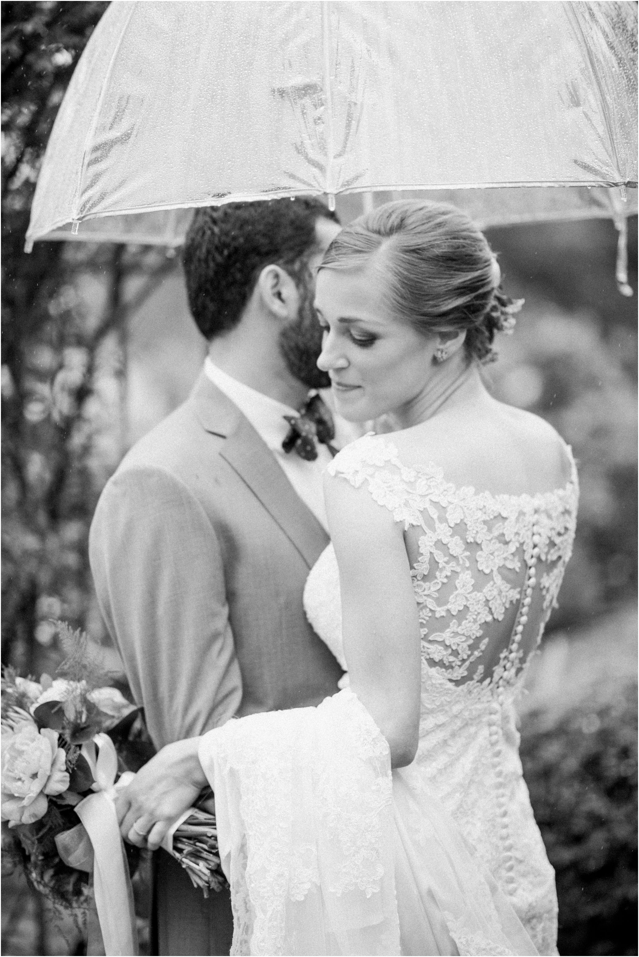 Rainy day wedding photography inspiration Easton Maryland
