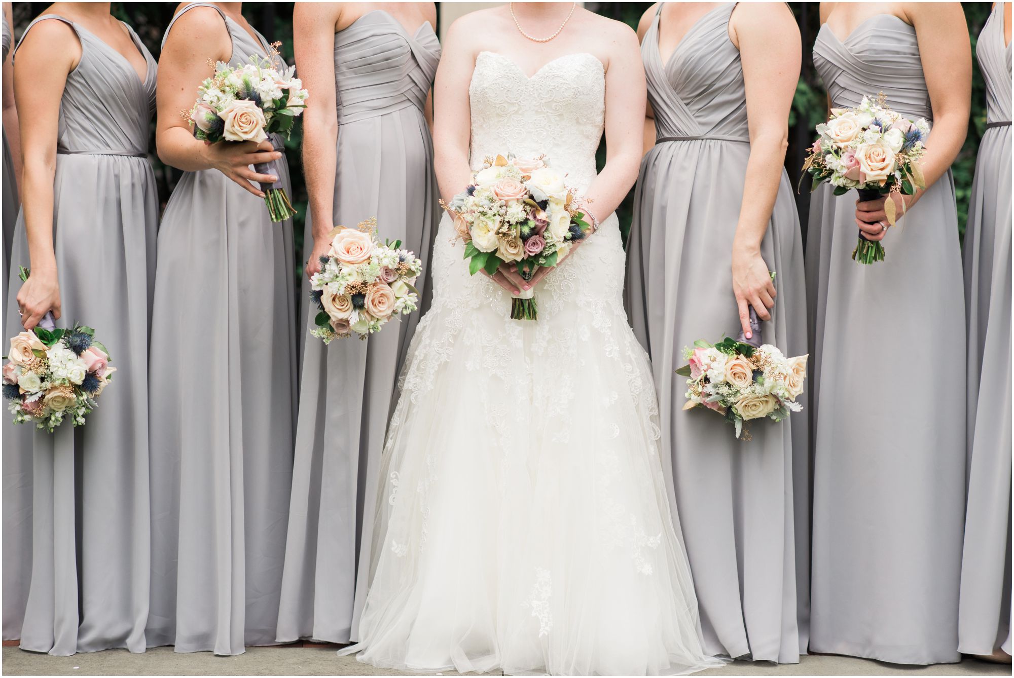 gray wedding bridesmaid dresses