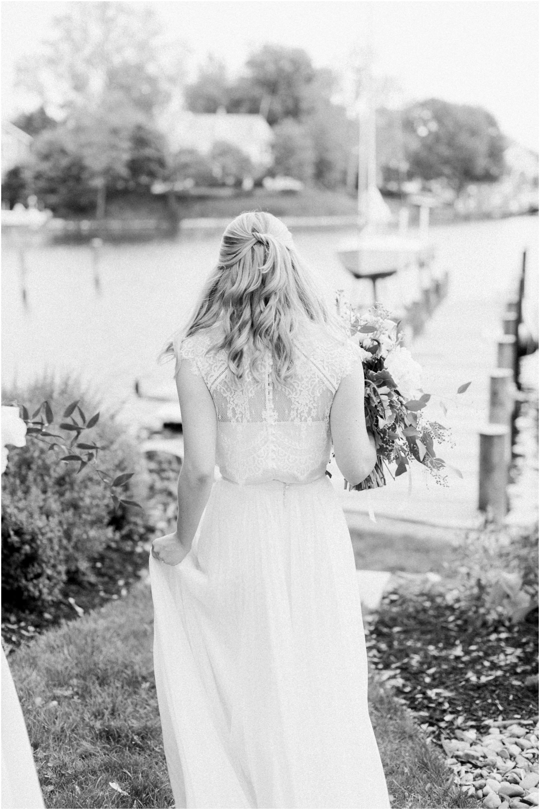 intimate annapolis waterfront wedding in backyard