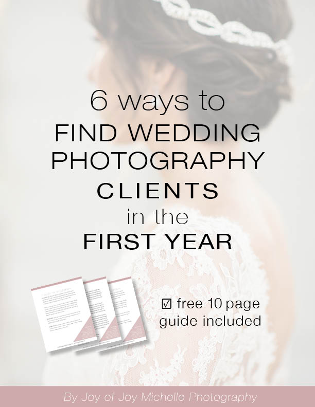 6 ways to find wedding photography clients in the first year