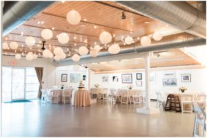 Annapolis Maritime Museum Wedding reception set up
