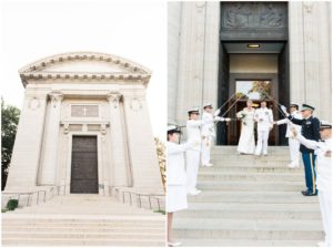 Naval Academy Chapel Sword arch wedding photographer