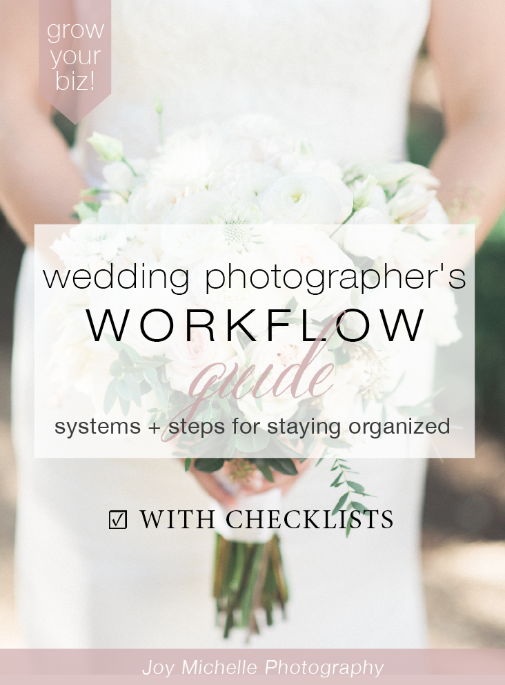 Wedding Photographer's workflow guide 