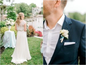 intimate annapolis waterfront wedding in backyard
