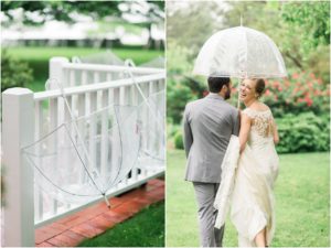 clear umbrellas for weddings in the rain