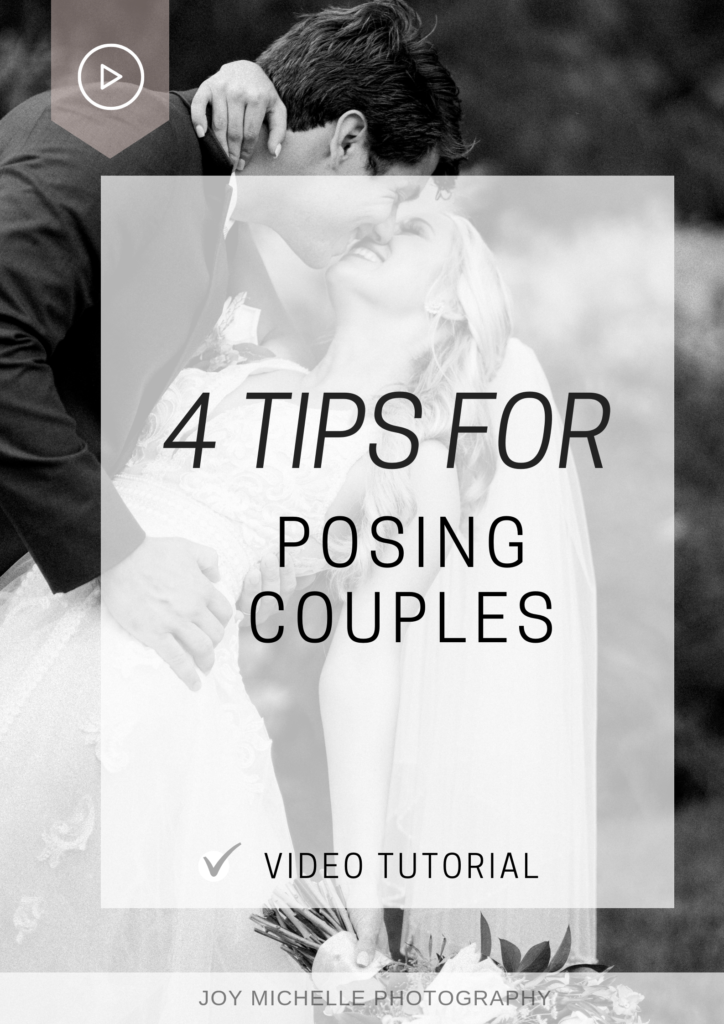 4 Tips for Posing Couples - Joy Michelle Photography: Help build confidence in your clients posing abilities so you both can relax and have fun!